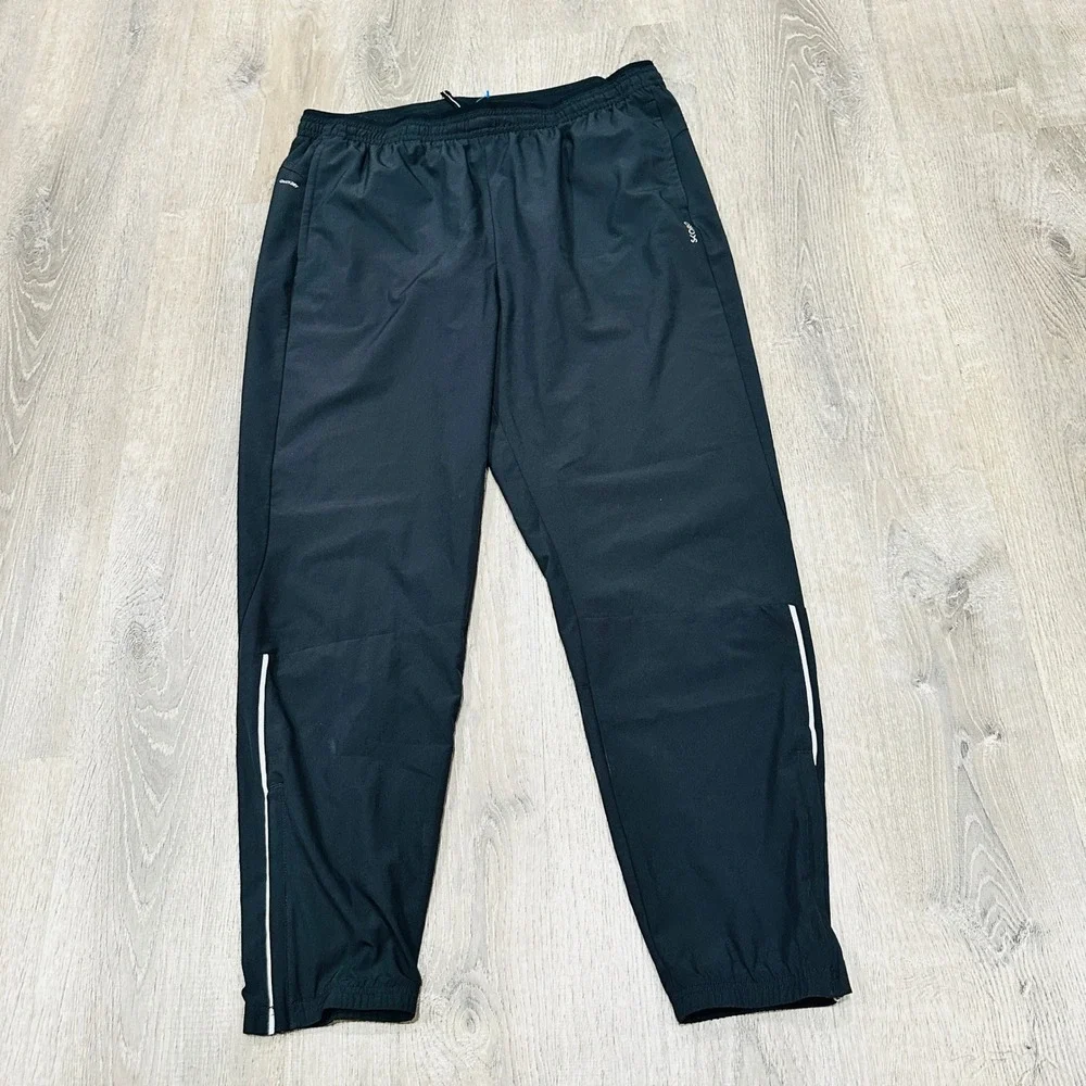 Skora Qwick-Dry Mens Running Pants Black XL Reflective Athletic Joggers Training